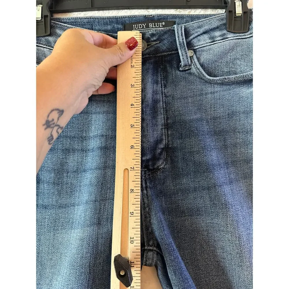 Judy Blue Slim Boot Denim Jeans 3 or 26 Stretch Slit Legs